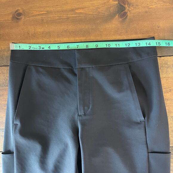 Athleta Stellar Trouser Black Ankle Pants Women's 8 Tall Stretch Travel Work - Picture 14 of 14